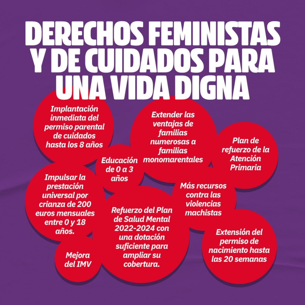 DERECHOS FEMINISTAS Y DE CUIDADOS PARA UNA VIDA DIGNA