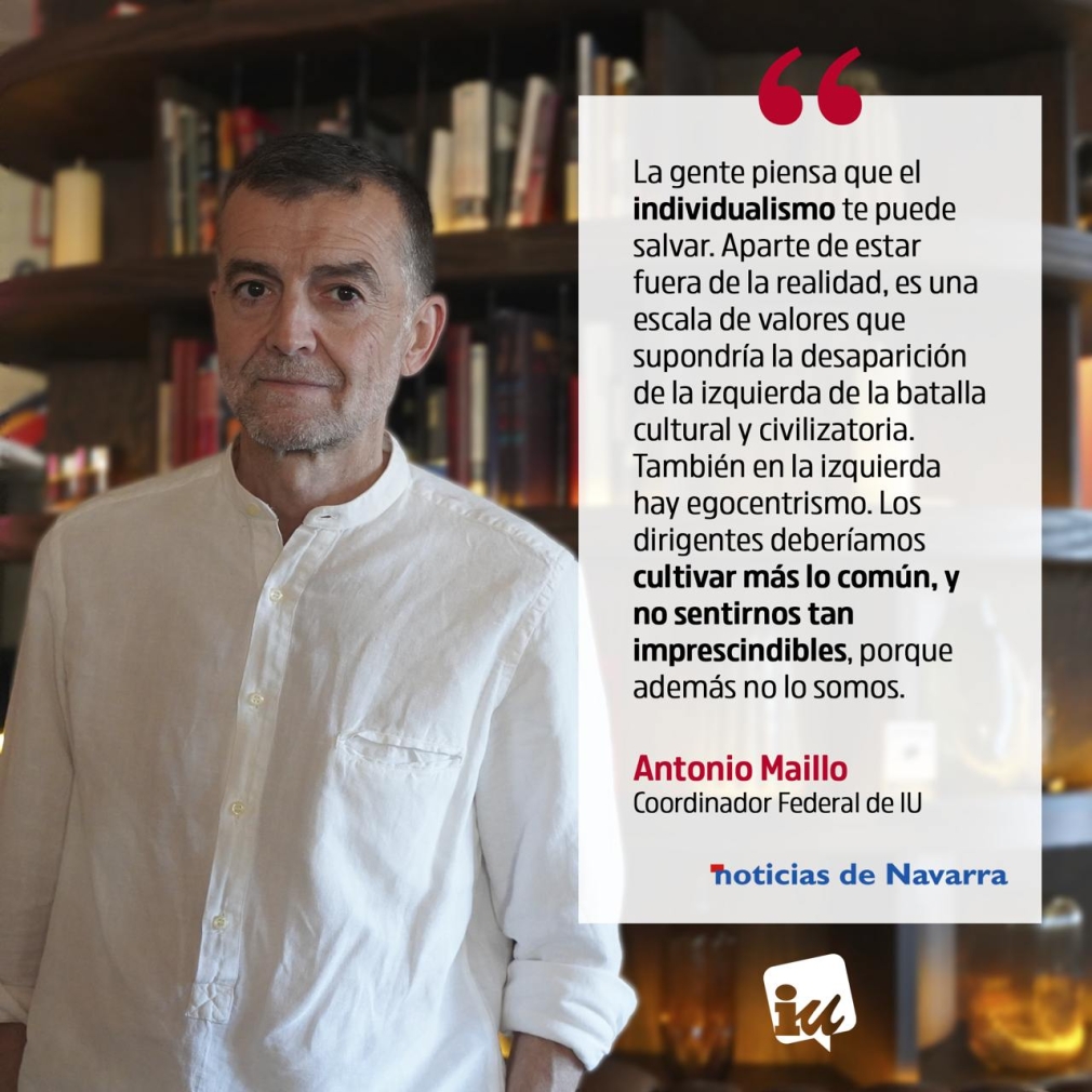 Entrevista de nuestro coordinador, Antonio Maíllo, en Noticias de Navarra sobre la actualidad política.